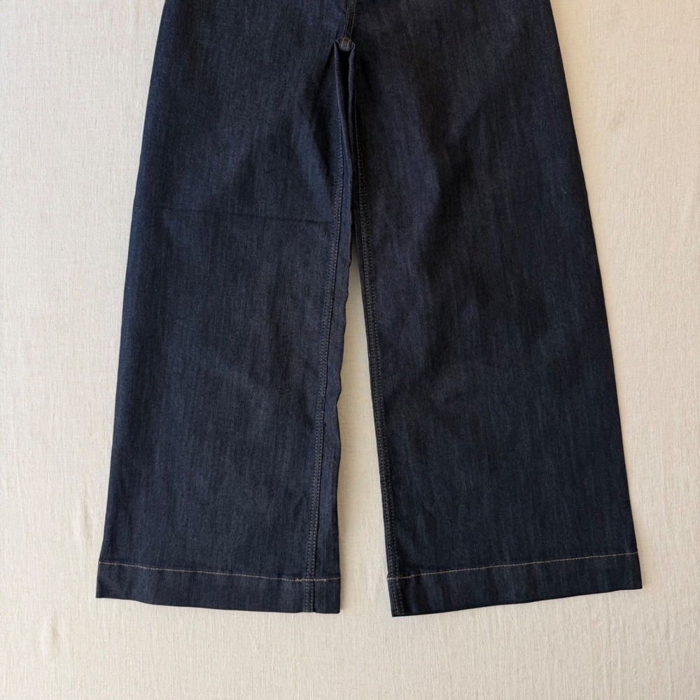 Maeve Ettie High-Rise Crop Wide-Leg Jeans Women 29T Dark Wash Indigo NWOT - Picture 9 of 11